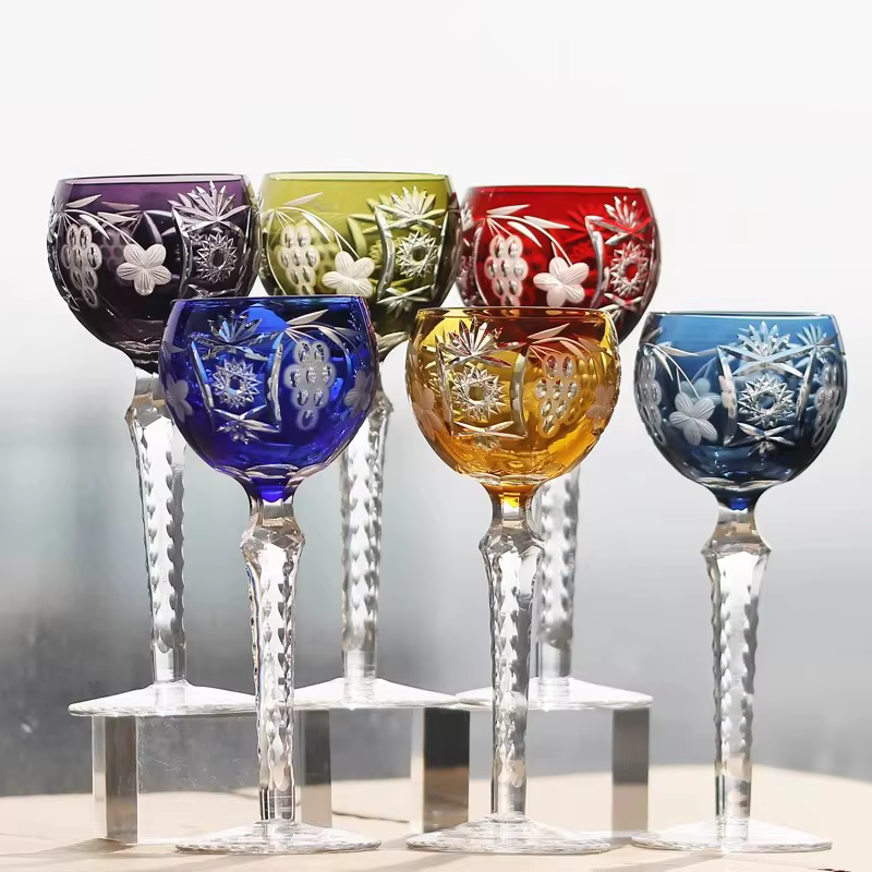 Verres à whisky en cristal sculpté faits à la main au Japon