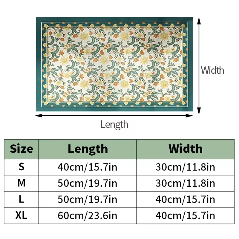 Tapis cuisine Égouttoir Absorbant pour le vaccage de la Vaisselle