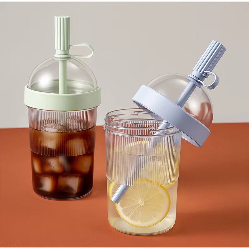 Gobelet de voyage réutilisable pour café 17oz avec couvercle et paille