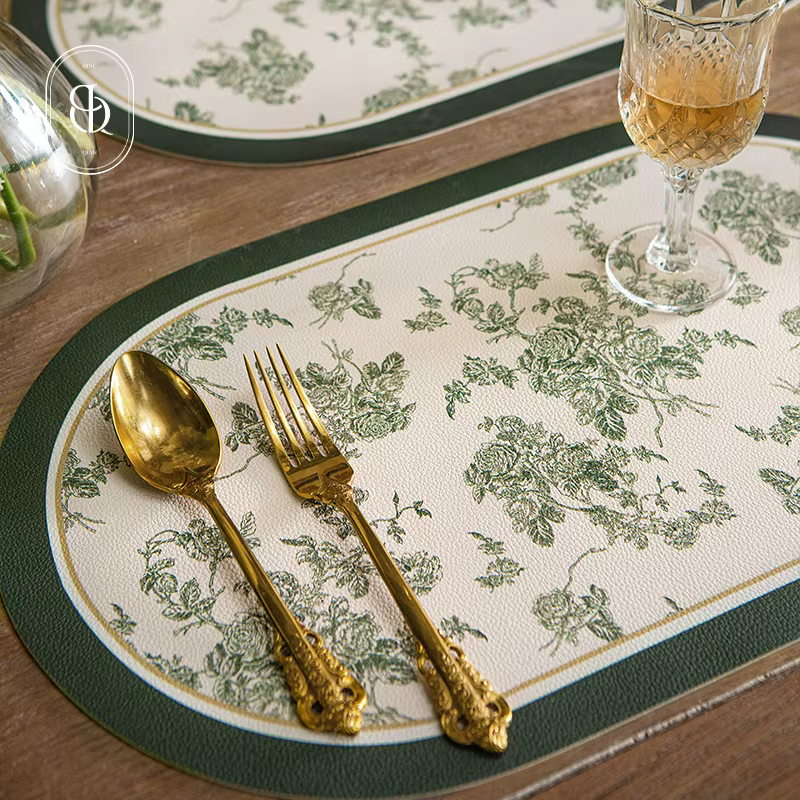 Napperons en cuir français pour Table à manger