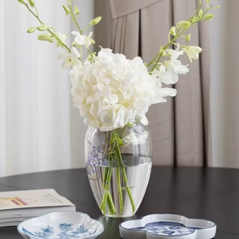 Vases en verre fleurs pièce maîtresse Tables Mariage