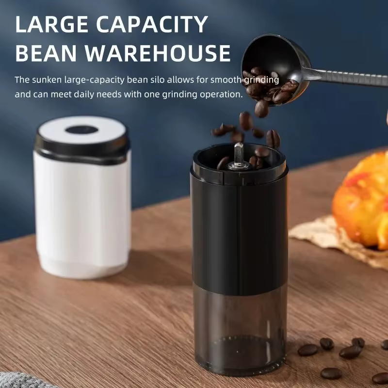 Moulin à café électrique portatif, broyeur à haute précision, réglage de la finesse de la poudre, chargement USB, adapté pour moudre les grains de café