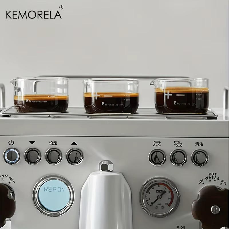 KEMORELA 1/2 pièces verres à expresso 60ml tasse à mesurer à échelle claire liquide verre lourd tasses à café maison Barista accessoires