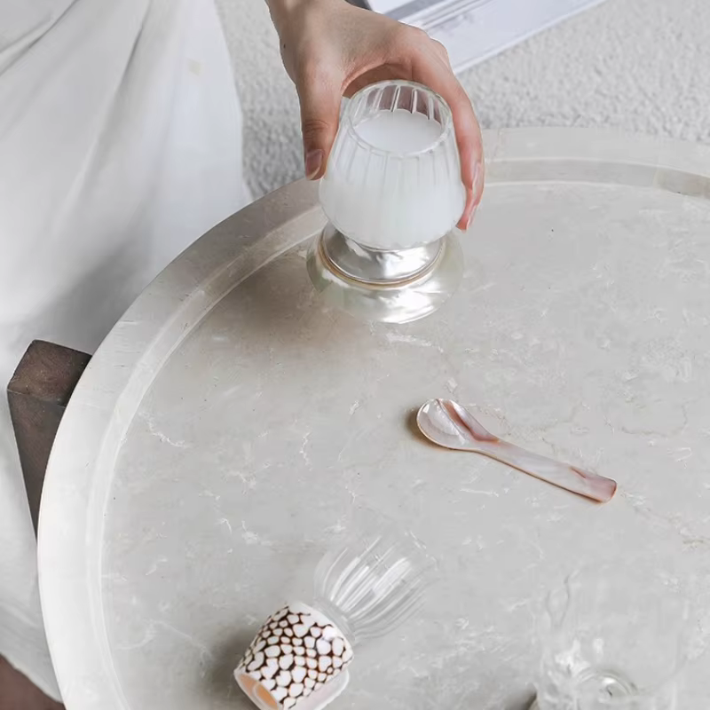 Verre à vin français en coquillage naturel