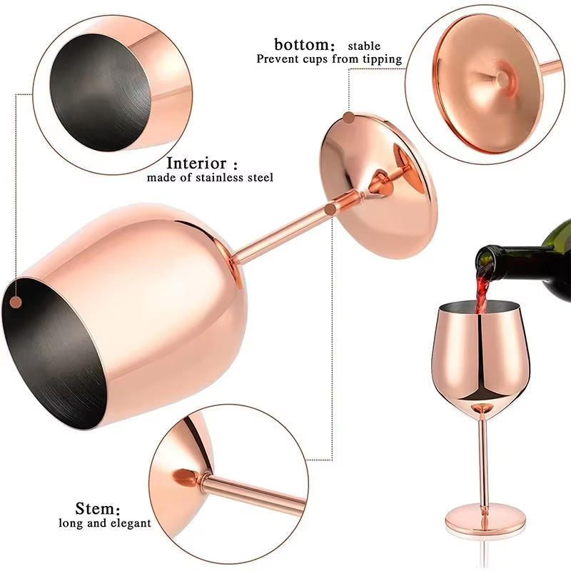 Verre à Cocktail en acier inoxydable de 500ML