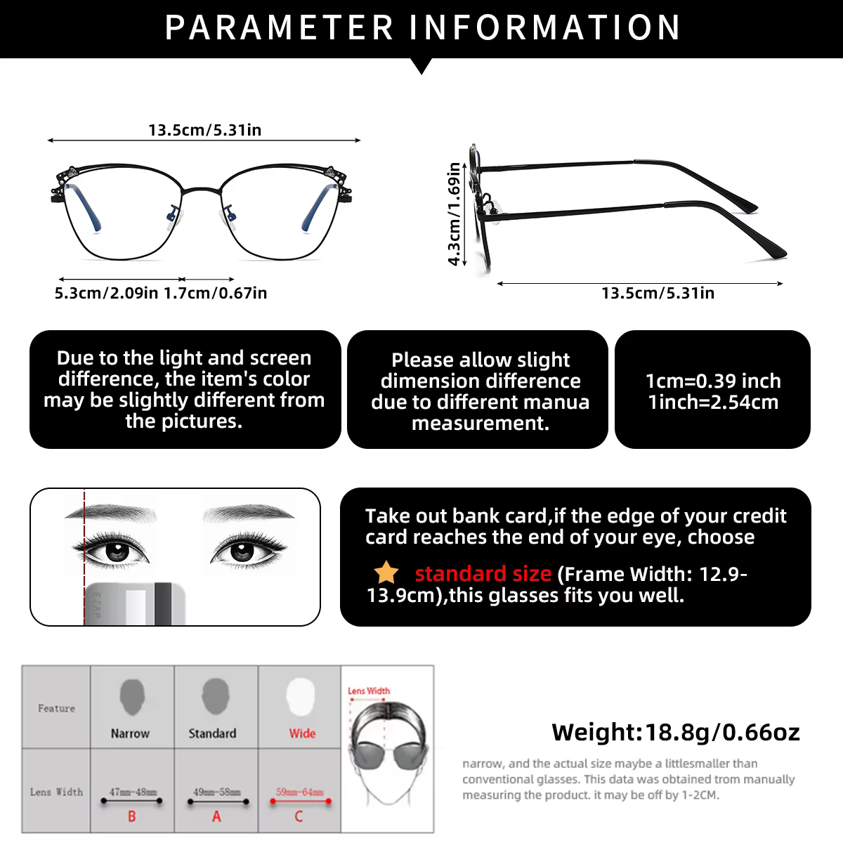 1 paire de lunettes unies à la mode pour femmes, style élégant et simple, adaptées à un usage au bureau