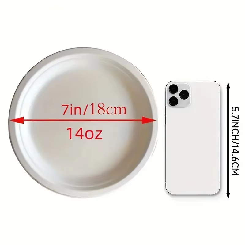Assiettes jetables de 7 pouces