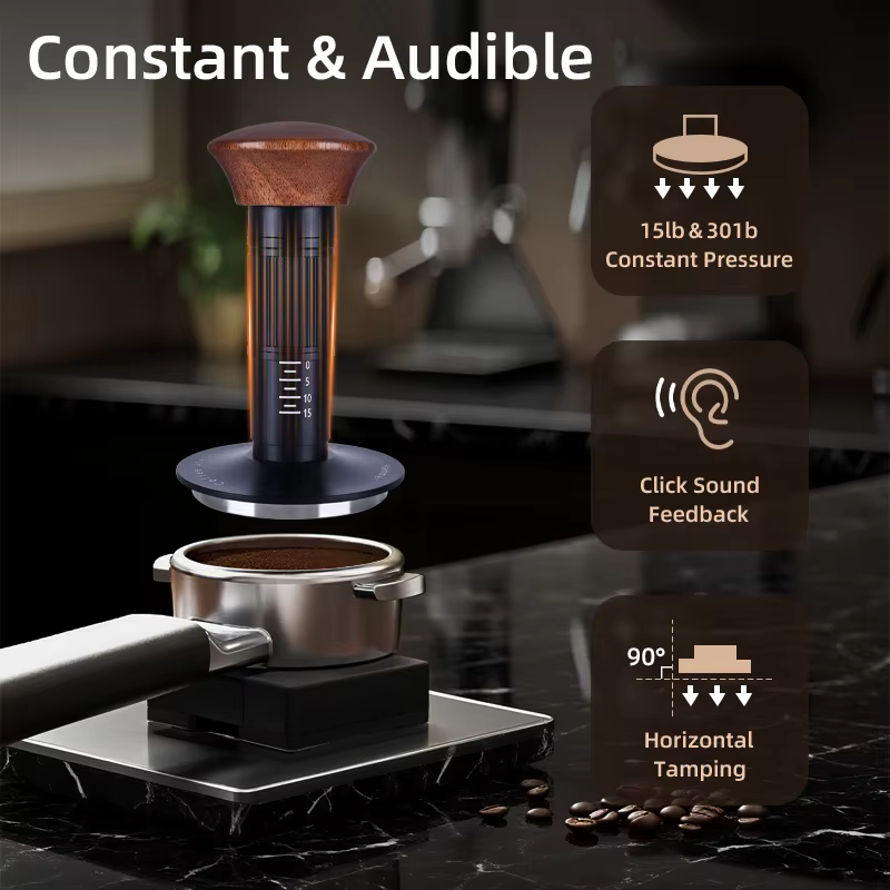 Tamper à expresso Havmore avec retour sonore