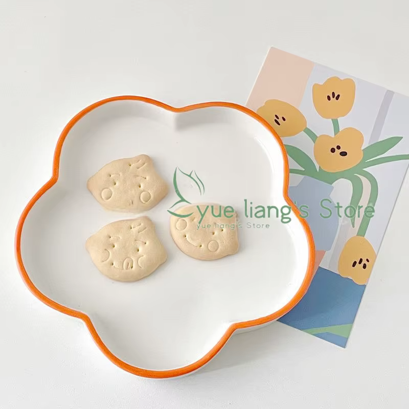 Rainbow Line Plum Blossom Small Plate