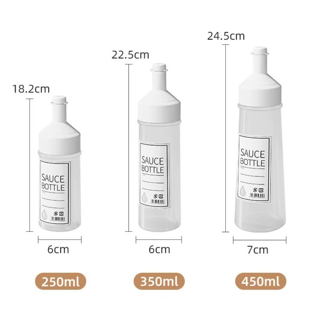 Bouteilles à presser pour condiments avec couvercles