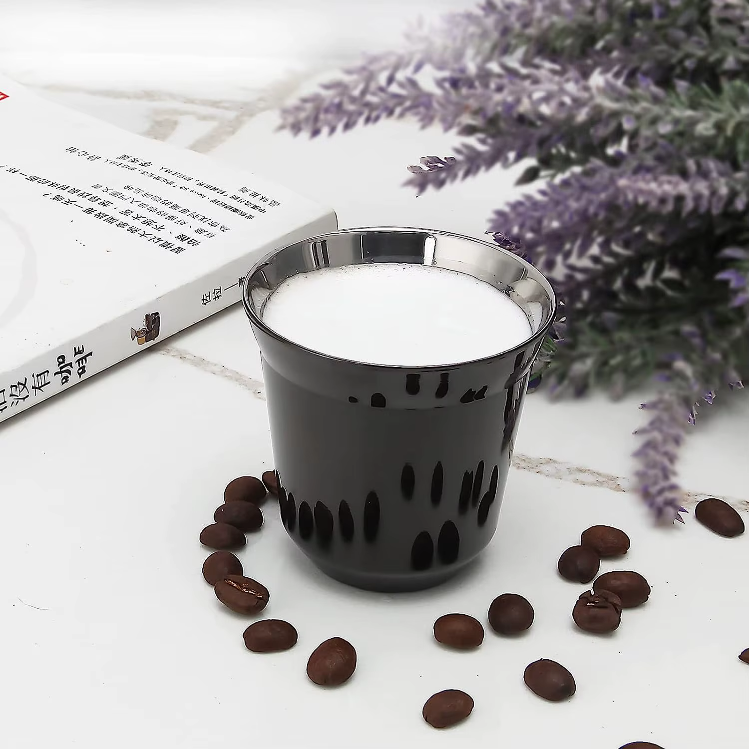 Easyworkz – ensemble de 2 tasses à expresso en acier inoxydable