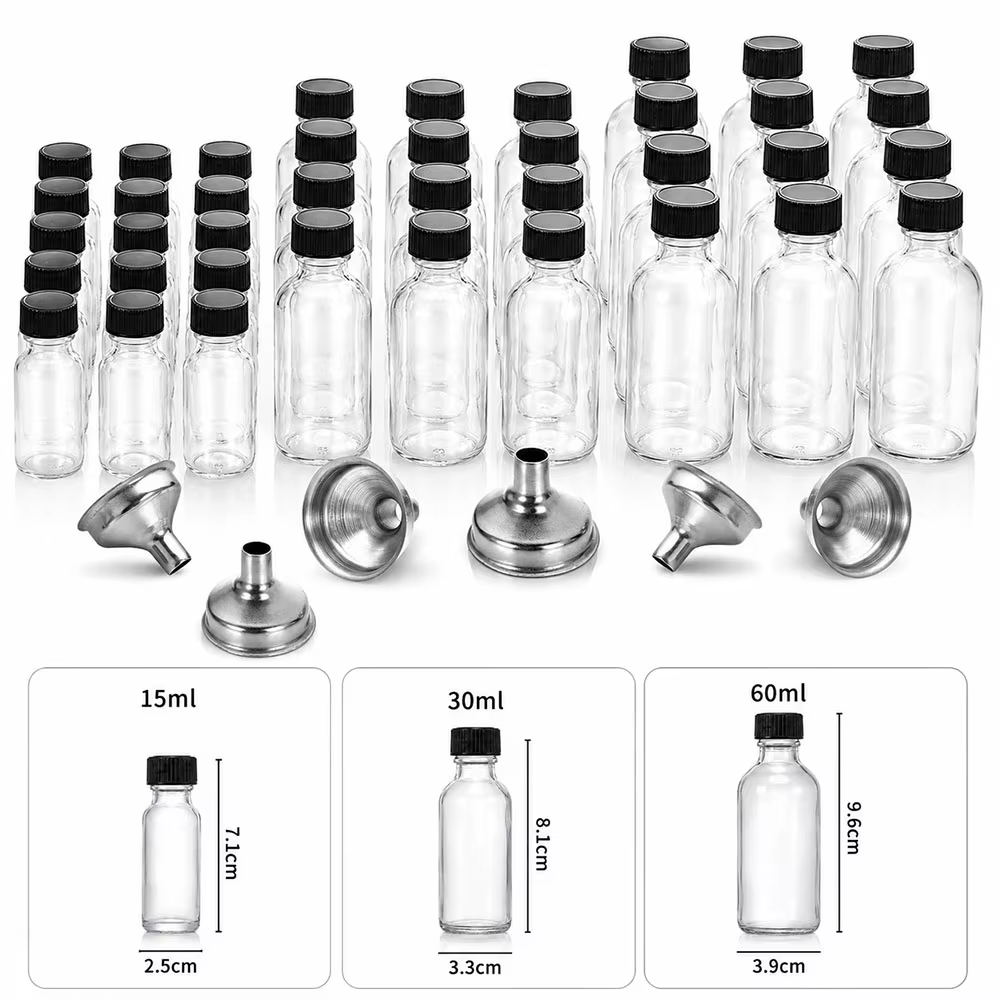 Bouteilles en verre modernes avec couvercles