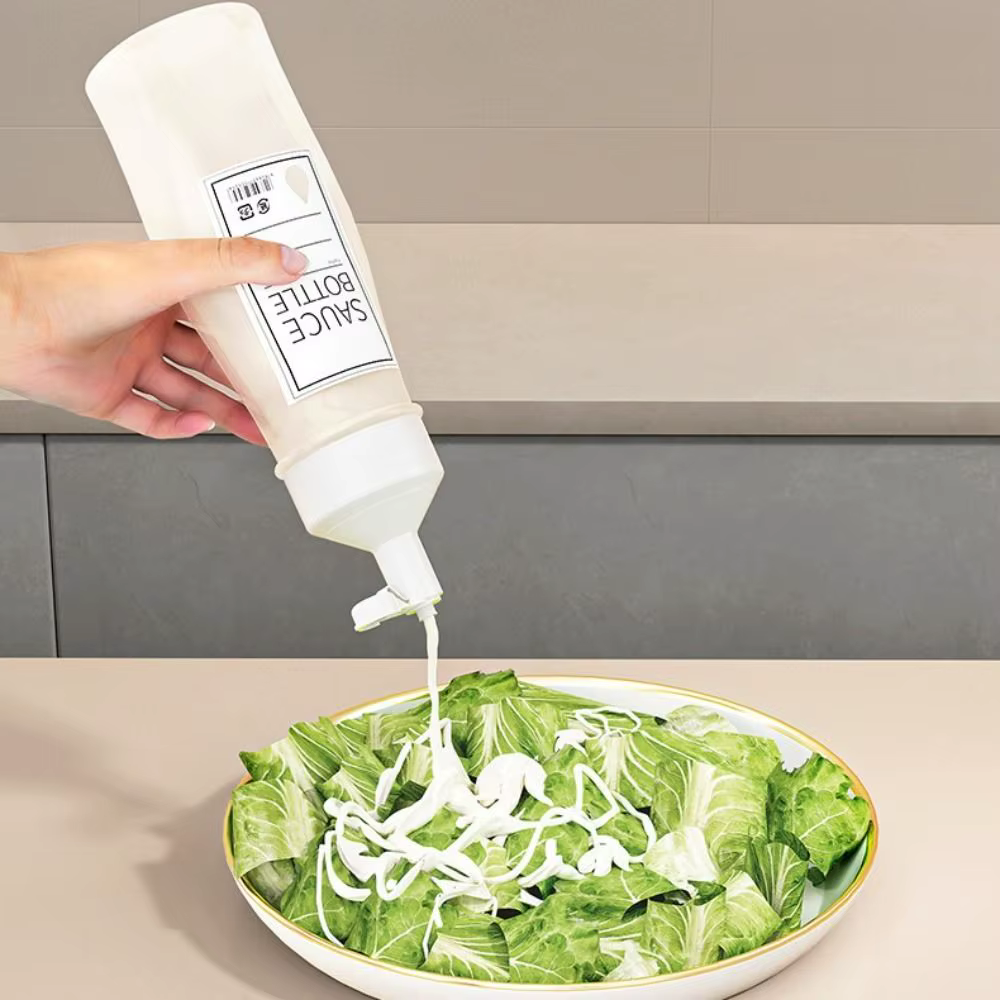 Bouteilles à presser pour condiments avec couvercles