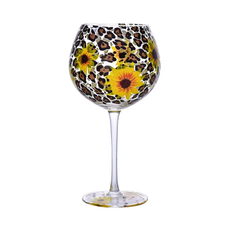 Verre à vin rouge ambre vintage