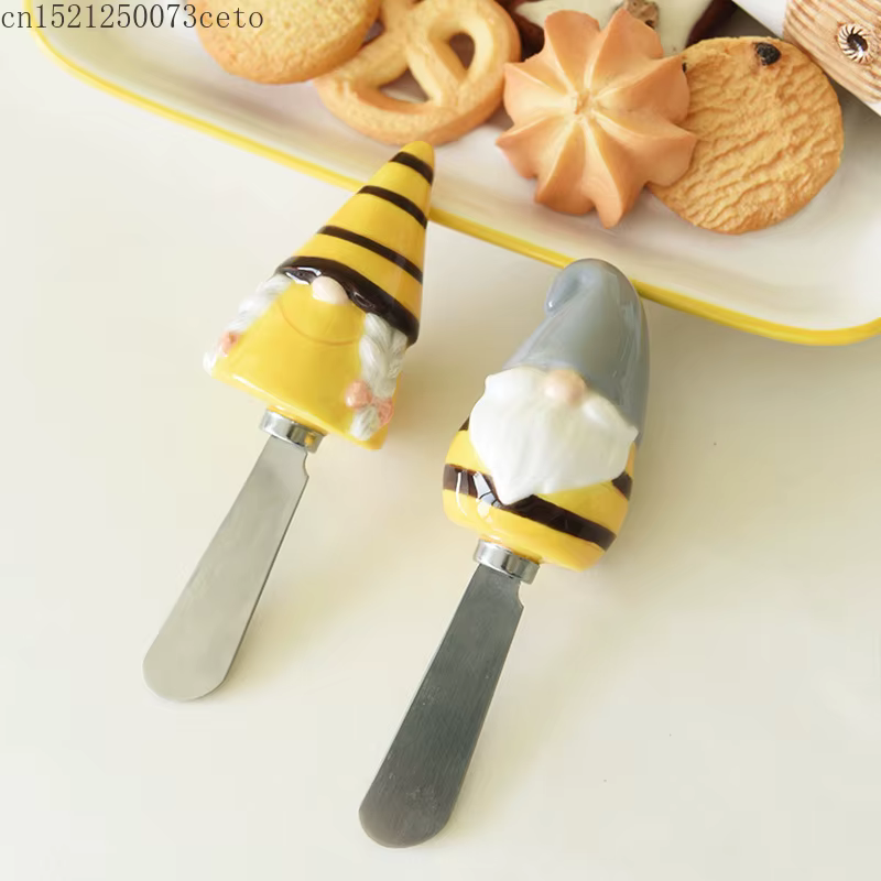 Plat à beurre en céramique plat à Dessert Snack gâteau assiette plats créatif abeille tournesol beurre assiette décoration de la maison vaisselle en céramique
