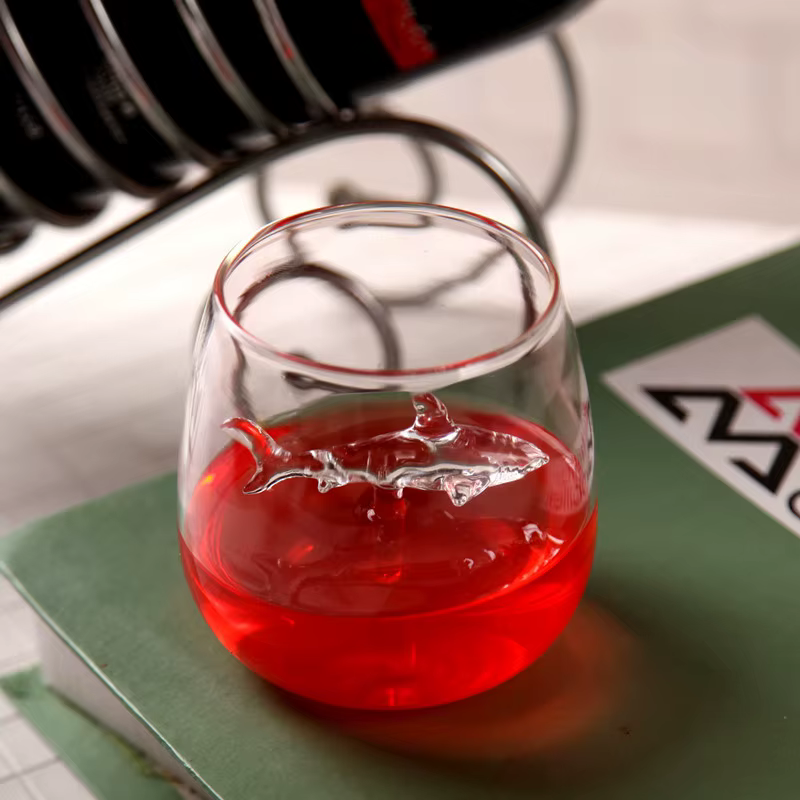 Carafe à verres à vin requin Kawaii