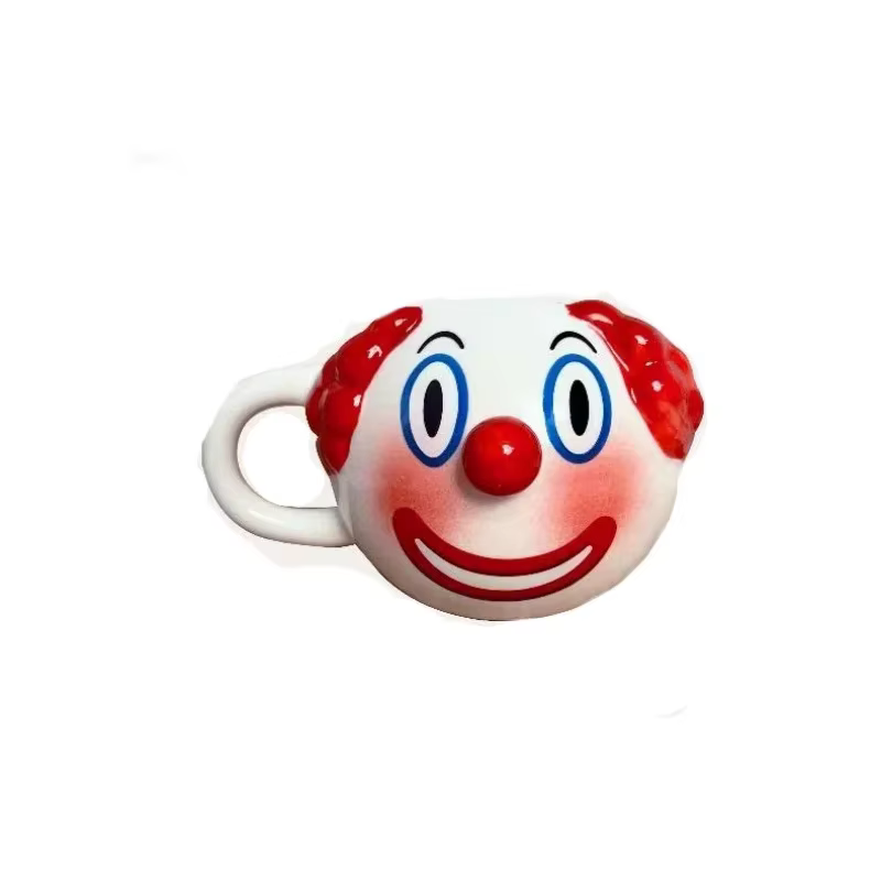 Tasse à café en céramique en forme de Clown avec poignée
