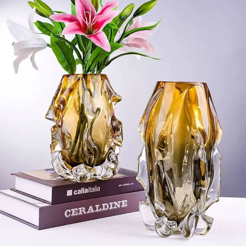 Vase en verre de cristal créatif de luxe léger