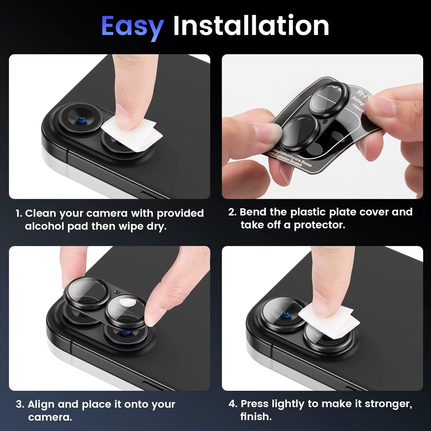 Coque de Protection d'appareil photo en verre trempé en métal, étui de Protection pour iPhone 17 Air 16 E Pro Max 15 Plus 14 13 Mini, accessoires de téléphone