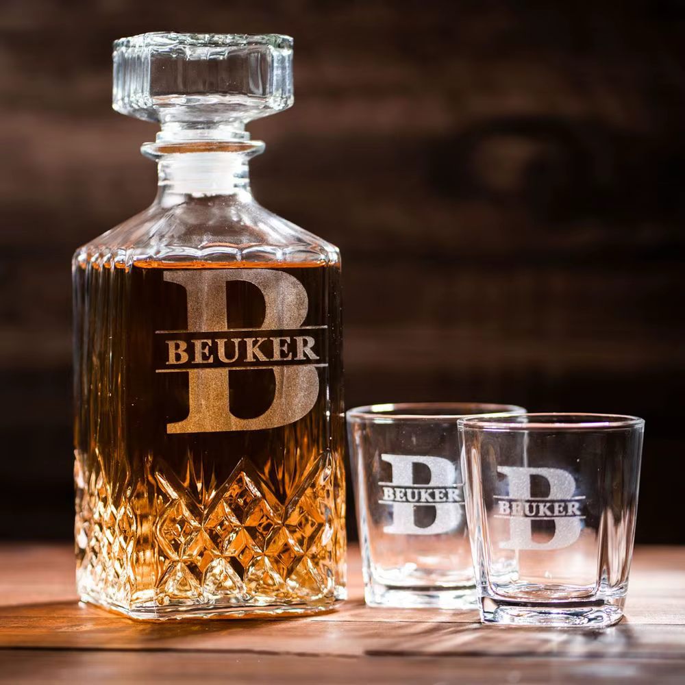 Carafe à whisky ou verres à shot personnalisés