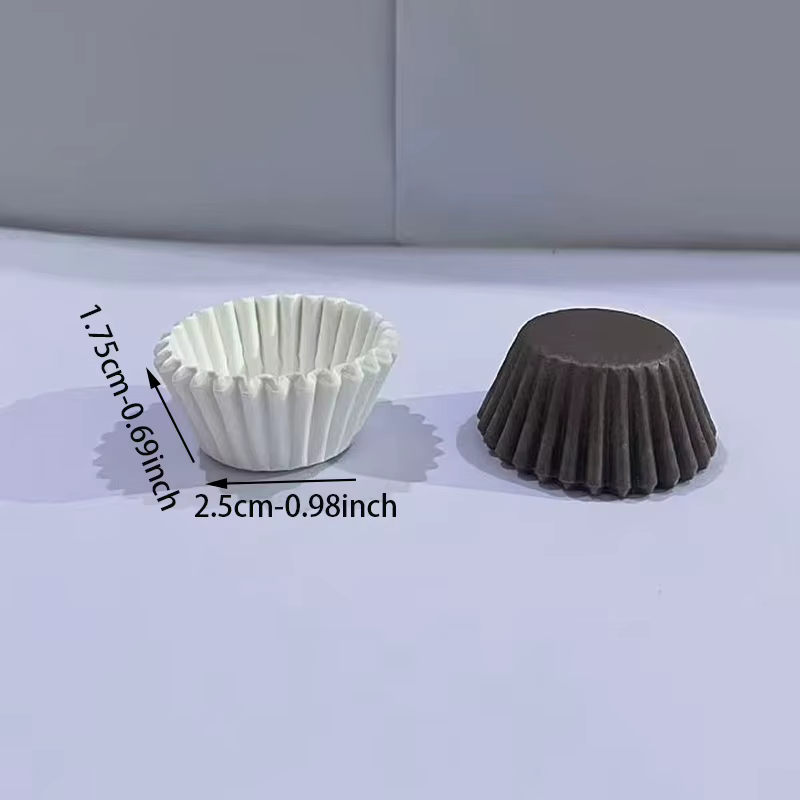 100Pcs200Pcs500Pcs1000Pcs Mini gobelets en papier à gâteau blanc/cofé