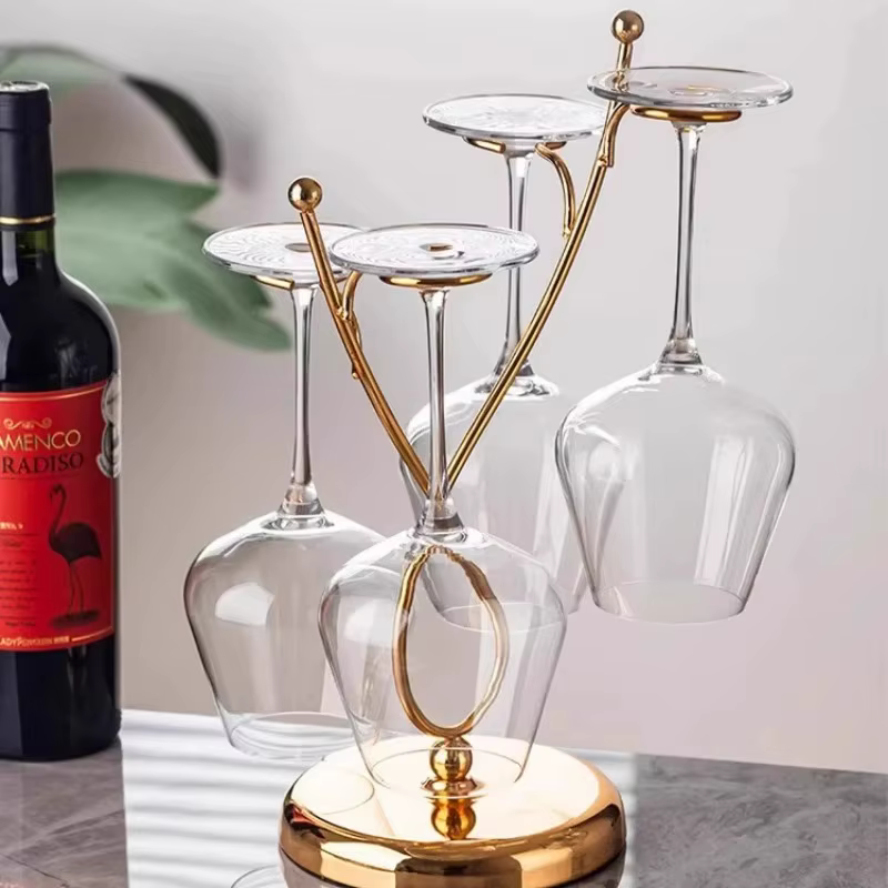 Présentoir de support de verre à vin de maison haut de gamme-support