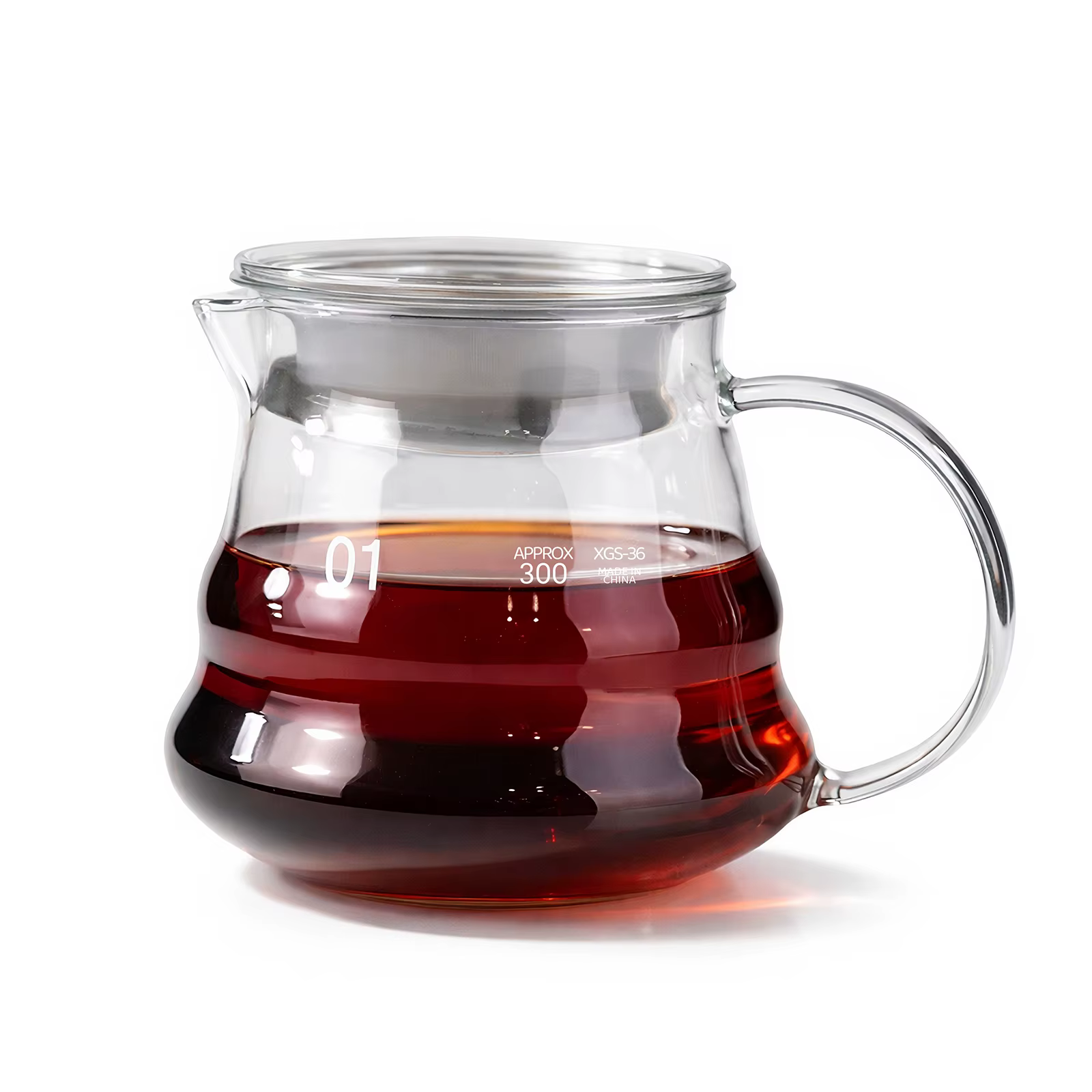 Ensemble de cafetière en verre artisanal avec couvercles