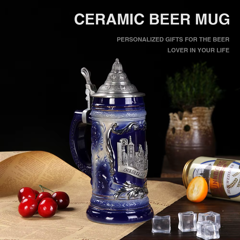 Tasse de bière allemande créative Stein 600ml grande capacité tasses