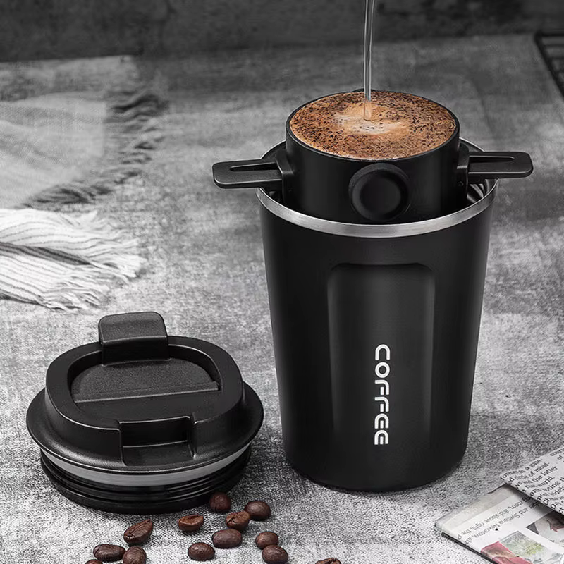 Filtre à café pliable portable en acier inoxydable