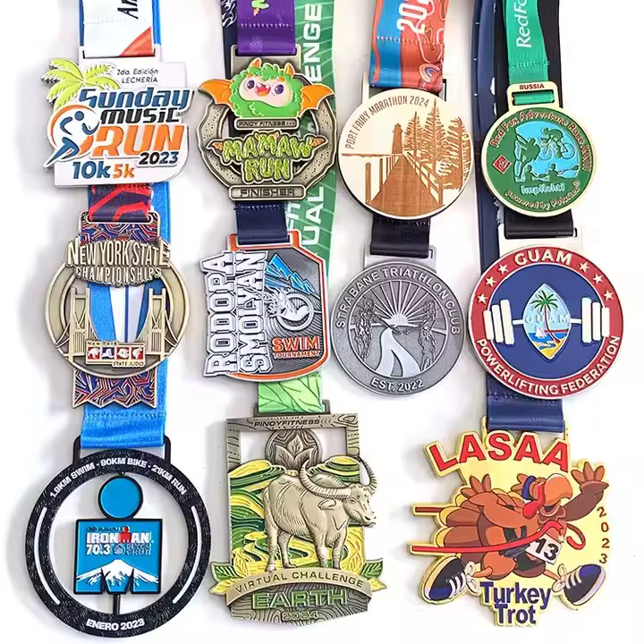 Médailles de sport personnalisées de haute qualité, médaille de sublimation en métal pour Champions, vente en gros
