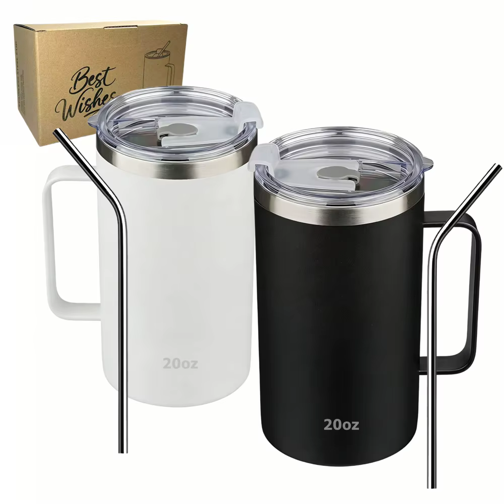 Tasse à café isolée avec couvercles