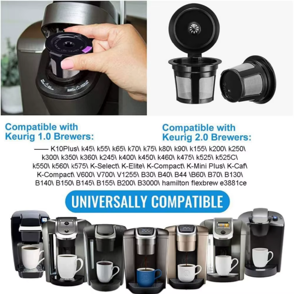 2 tasses K réutilisables pour Keurig 2.0 et 1.0