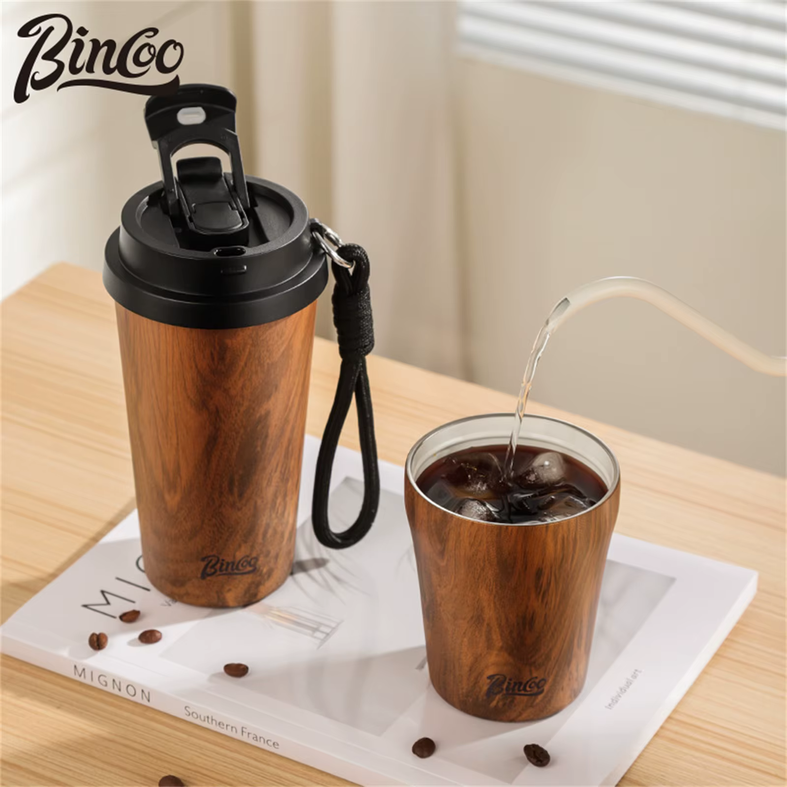Bincoo-Tasse isotherme portable en acier inoxydable 500