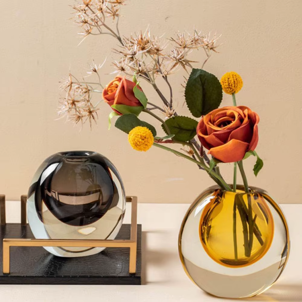 Vase en verre Transparent fleur de cristal