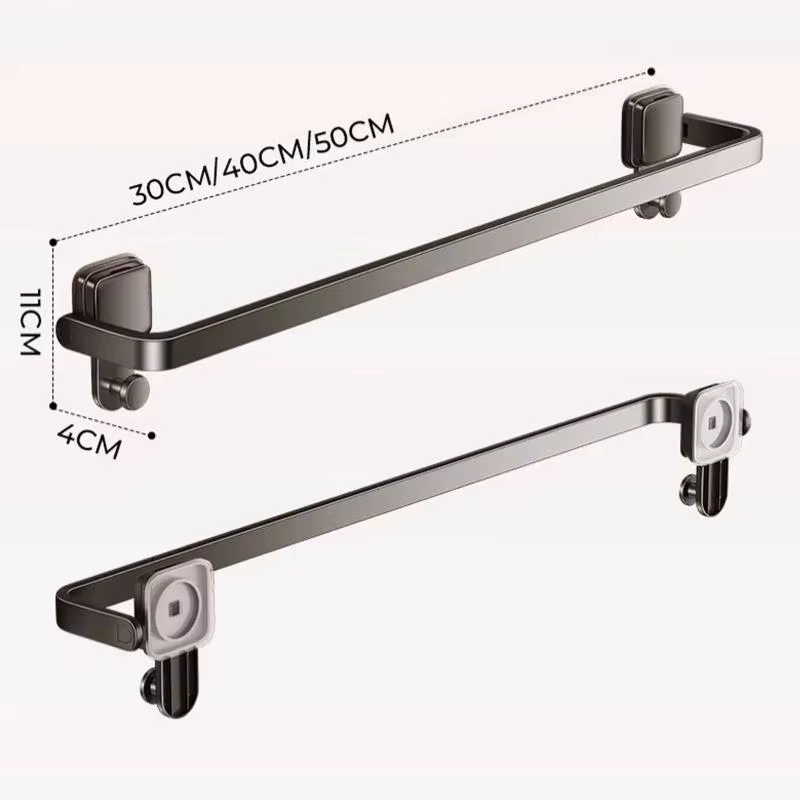 Porte-serviettes mural pliable à ventouse sans perçage
