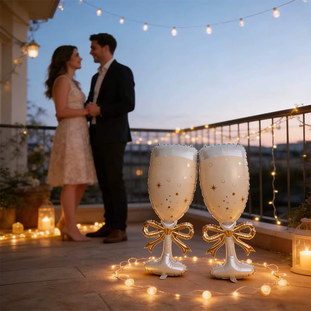 3 verres à champagne de style Ins