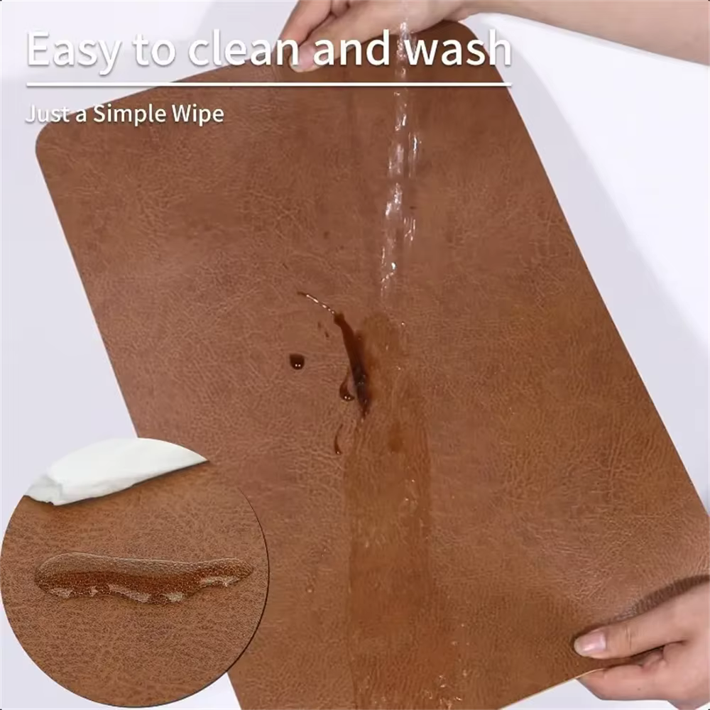 Napperons en simili cuir à motif de peau de vache