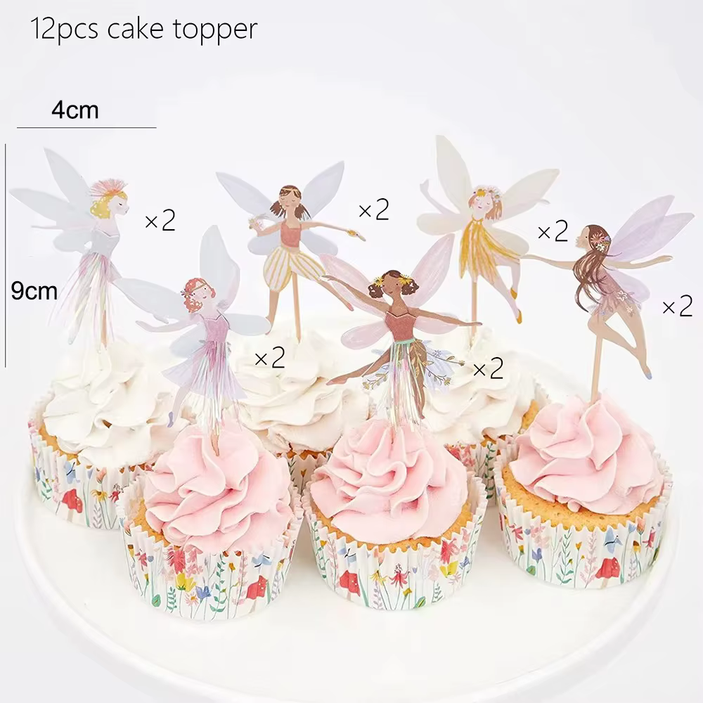 Ensemble de vaisselle de fête féerique comprenant assiettes en papier