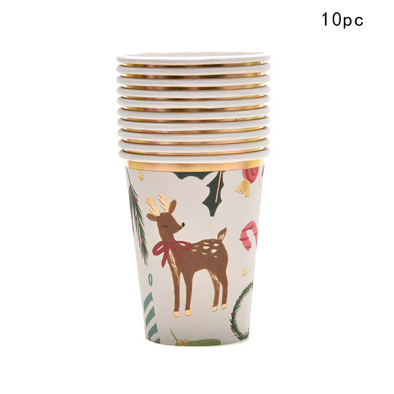 Vaisselle jetable pour fête de noël