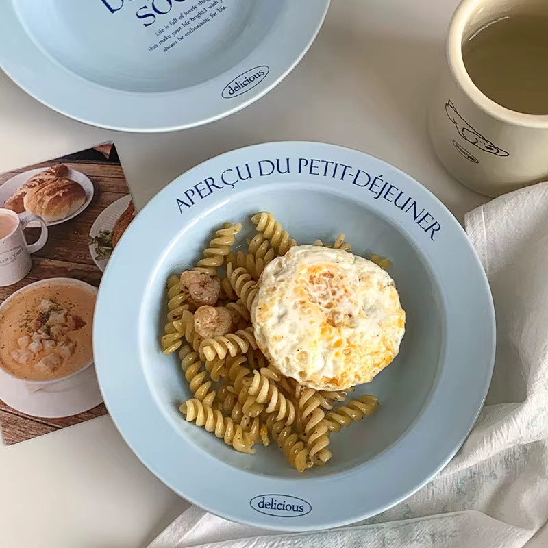 Assiette à soupe anglaise de Style Ins avec une sensation Simple et haut de gamme