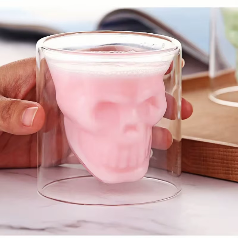 Gobelets en verre crâne 25/75/150/250ml