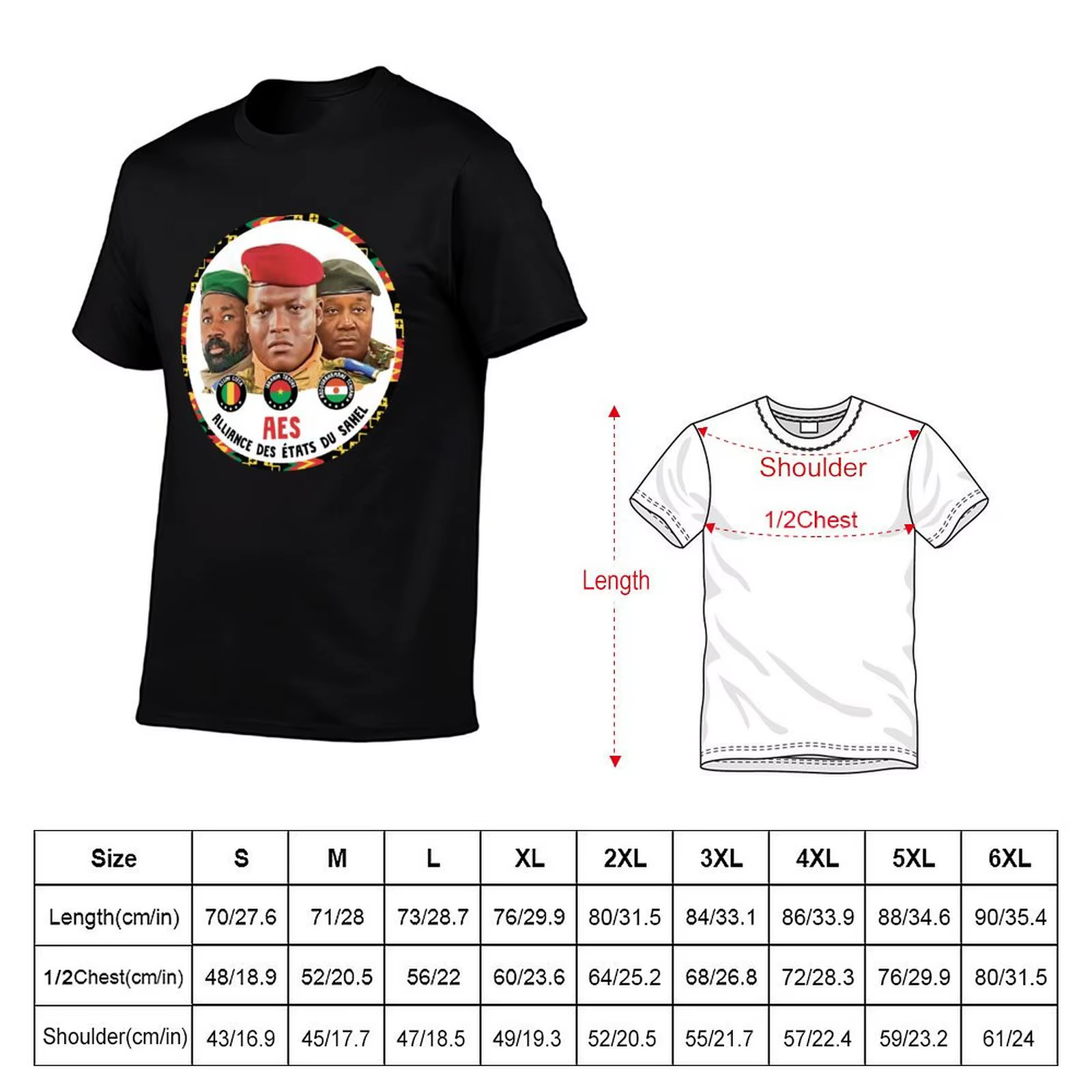 Africa, AES-Alliance of Sahel States T-Shirt, Cute Clothes, Anime, PO gy shirts, Men Graphic T-Shirt Pack