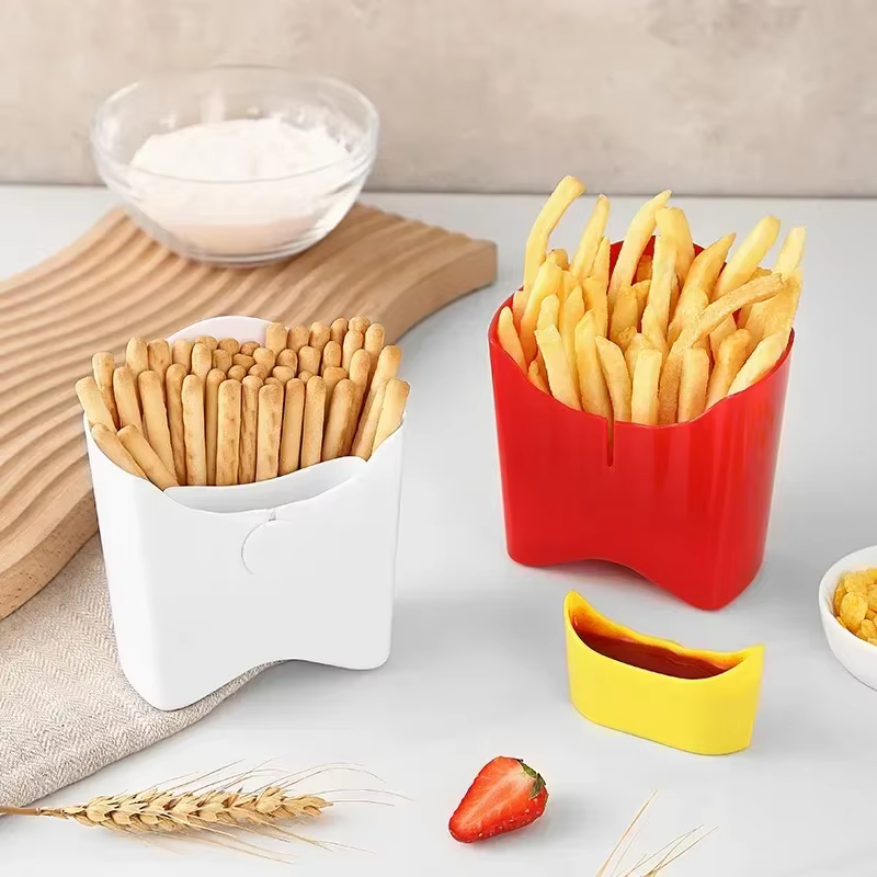 Gobelet portable en plastique pour frites