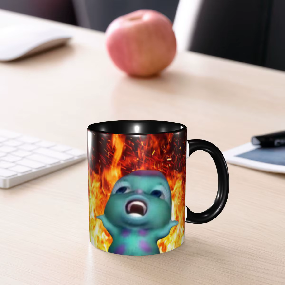 Bibble sur les tasses de feu personnalisées, bricolage, thé, lait, café