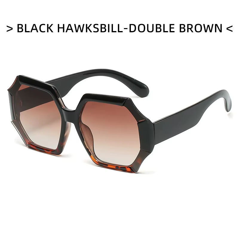 LONSY Vintage Oversize Round Sunglasses Women Luxury Brand Design Retro Sun Glasses Female Big Frame Shades Black Lady UV400