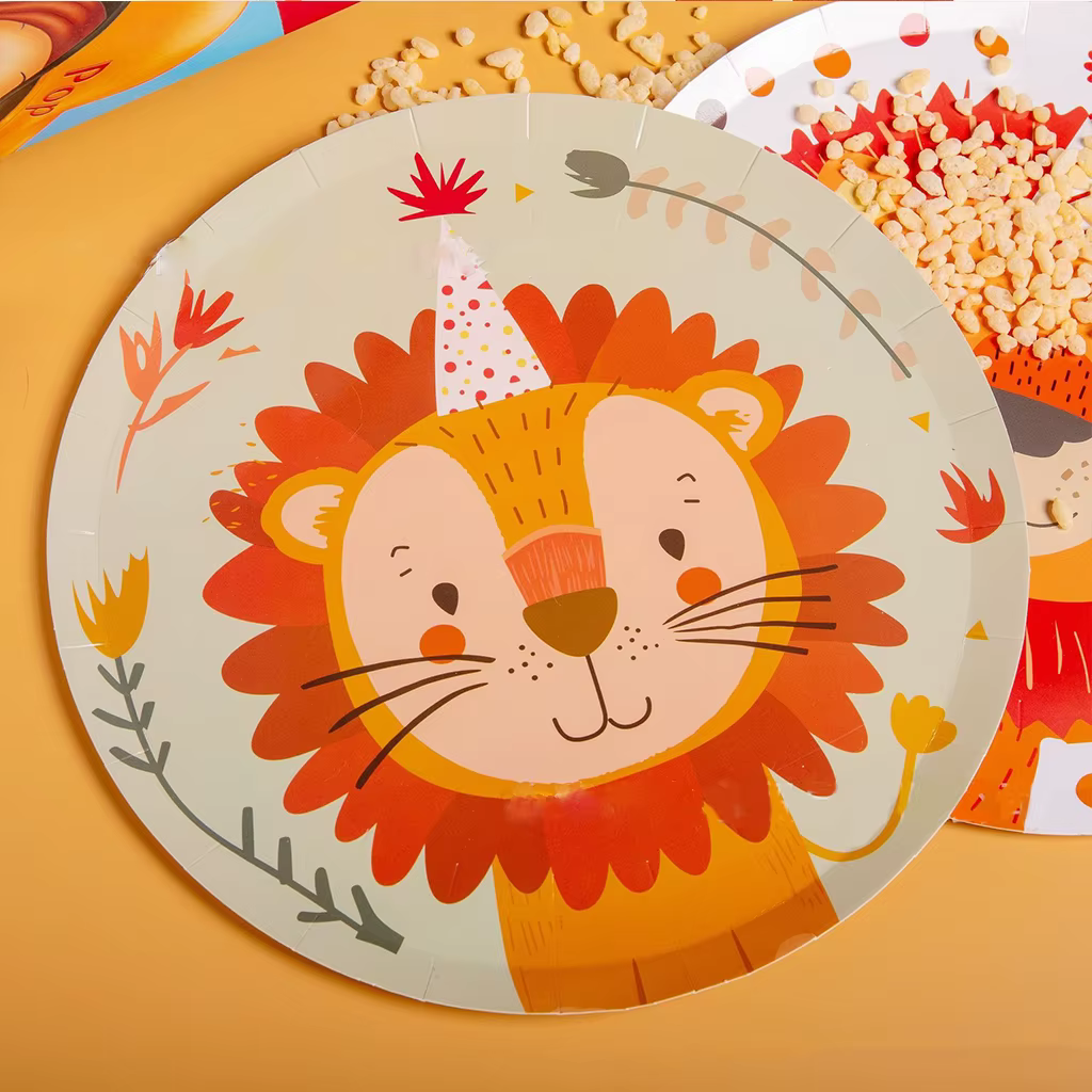 Assiettes en papier Lion