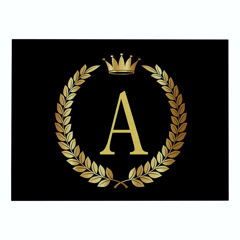 Napperon de cuisine avec lettres dorées
