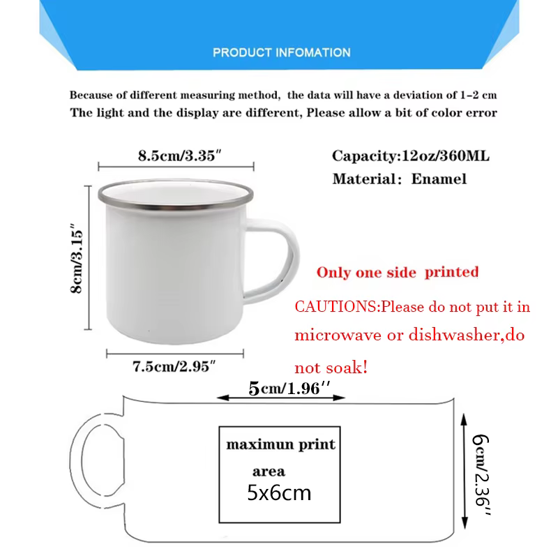 Tasses à café en émail pour maman