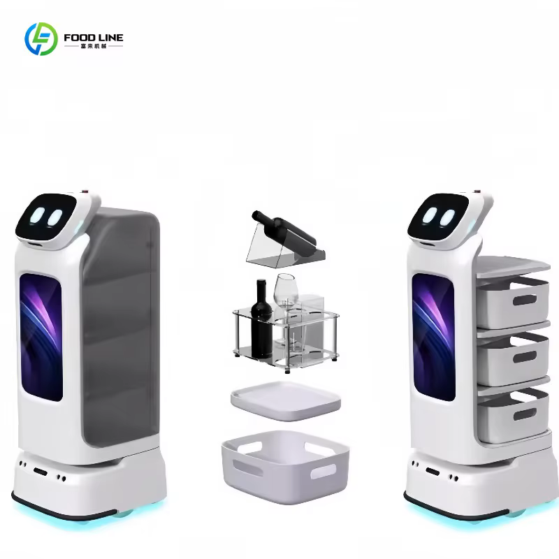 Robot de service de restaurant Business Boost, robot serveur autonome, robot de transport de nourriture pour buffet de hot pot