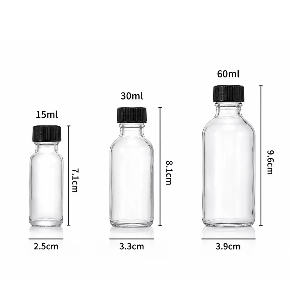 Bouteilles en verre modernes avec couvercles